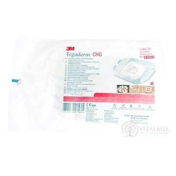 3M TEGADERM CHG 1658R [SelP] 10cm x 12cm, transparentné, antimikrobiálne krytie 1x1 ks obrázok